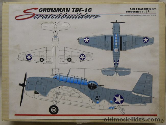 Scratchbuilders 1/32 Grumman TBF-1C Avenger - US Navy or Royal Navy FAA plastic model kit